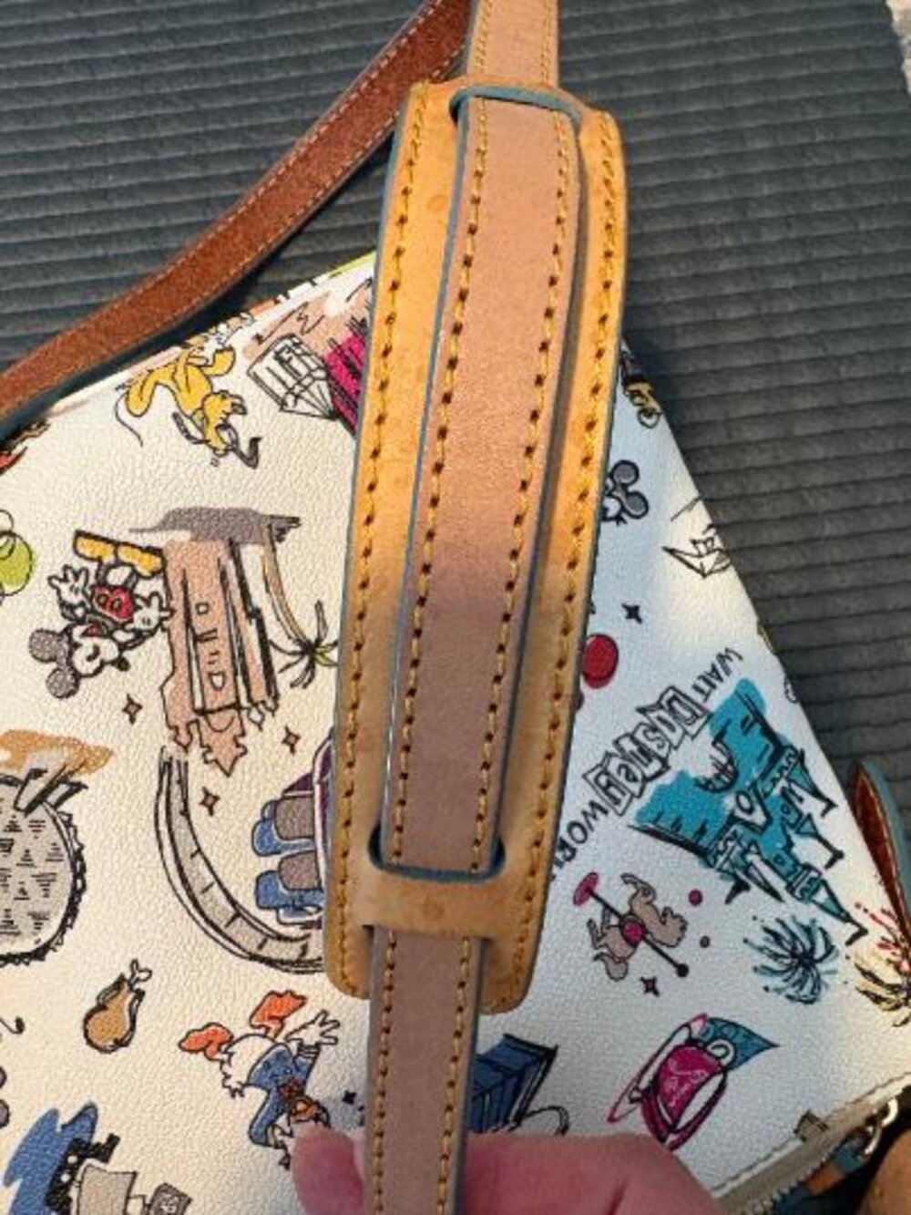 Dooney & Bourke White Multicolor Disney Parks Sketch Crossbody Bag - Picture 8 of 8